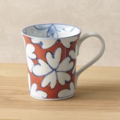 有田焼 林千作 かれんマグカップ 1P / レッド 007-302M 日本製 和食器 内祝い 結婚内祝い 出産内祝い 新築祝い 就職祝い 結婚祝い 引き出物 お返し|和食器|キッチン