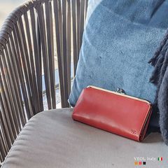 【VEOL/ヴェオル】イタリア革がま口レディース長財布［vi-303］|財布