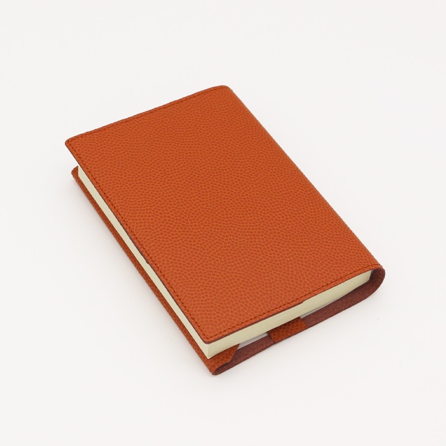 レザージー/leather-g】バスケ革のブックカバー 文庫本サイズ ※名入れ