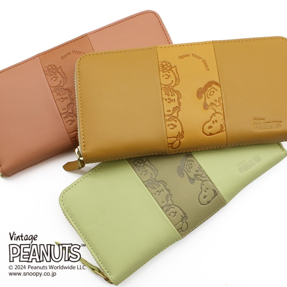 PEANUTS/SNOOPY】スヌーピーのラウンド長財布 【Open Your Heart】［sp