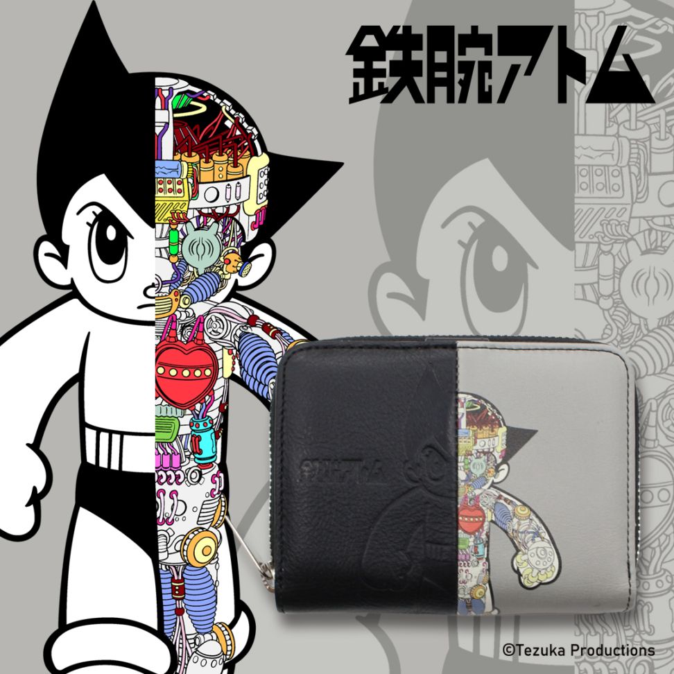 手塚治虫キャラクター/鉄腕アトム】本革 ラウンド二つ折り財布 ナダヤ