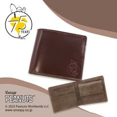 【PEANUTS/SNOOPY】スヌーピー 二つ折り財布【75TH CORDOVAN】［sp-73497］|メンズ|財布