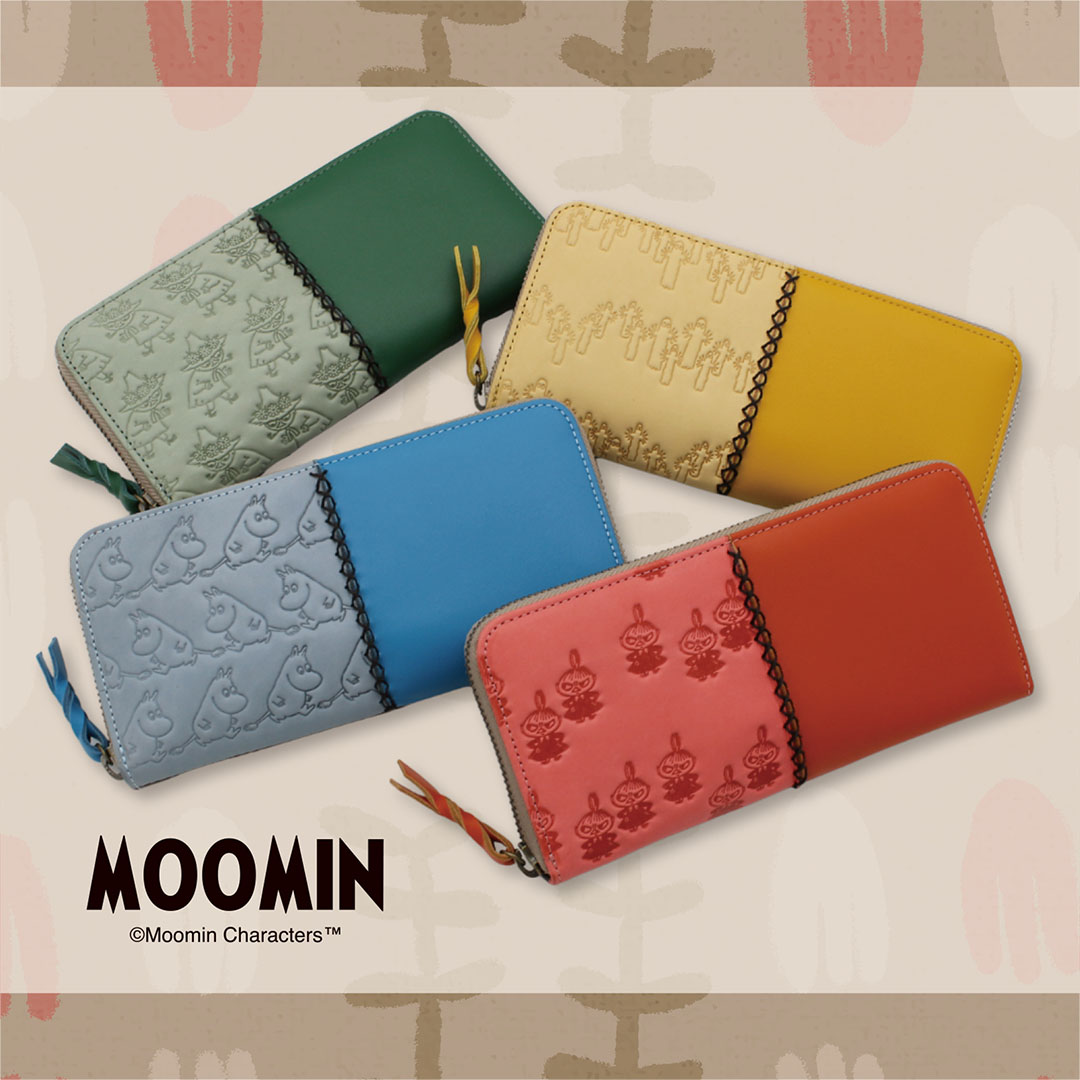 MOOMIN】ムーミン 本革 ラウンド長財布【PATTERN】[mm-007]