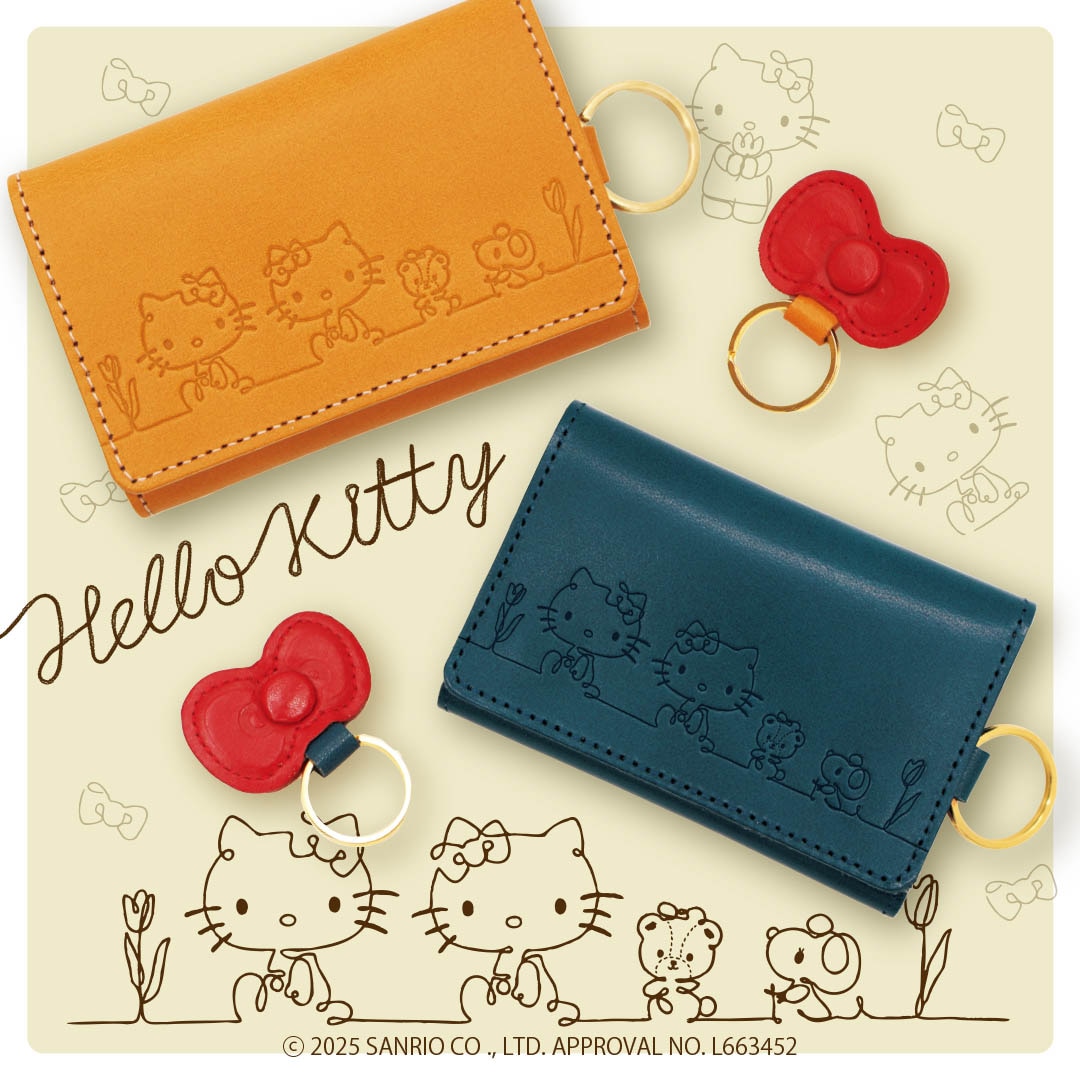 HELLO KITTY/サンリオ】ハローキティ 本革 キーケース リボン［san-87156］