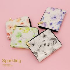 キラキラ光るイタリアンレザー  レディースコンパクト財布 【ca-505-sparkling】