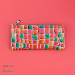 【ステンドグラスのように美しい】イタリアンレザー 長財布【ca-515-opera】