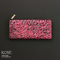 イタリアンレザー エナメル長財布【ca-515-rose】