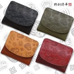 【野村修平/ナダヤ】福だるま 二つ折り財布 本革 [nom-80322]|メンズ|財布