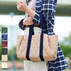 スマホより軽い超軽量ふわふわキルティング2wayトートバッグ