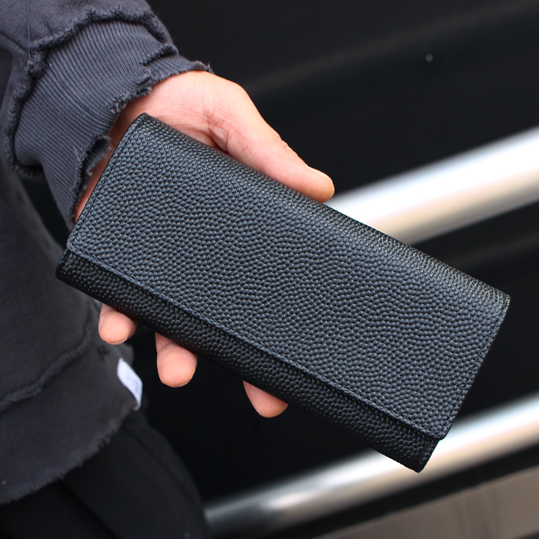 バスケットボール革　長財布 バスケットボール素材を使ったバスケ長財布 【Leather goods ナダヤ】