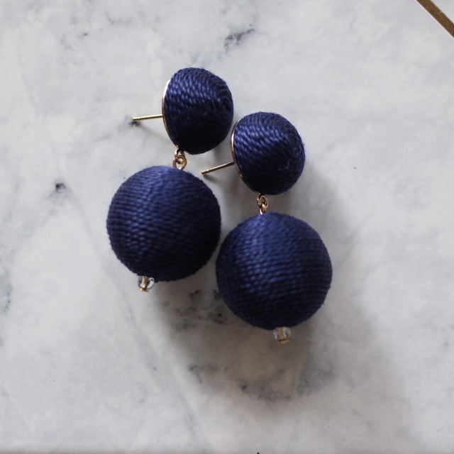 レザージー×1891】受注生産 バスケ ボンボン ピアス or イヤリング ※名