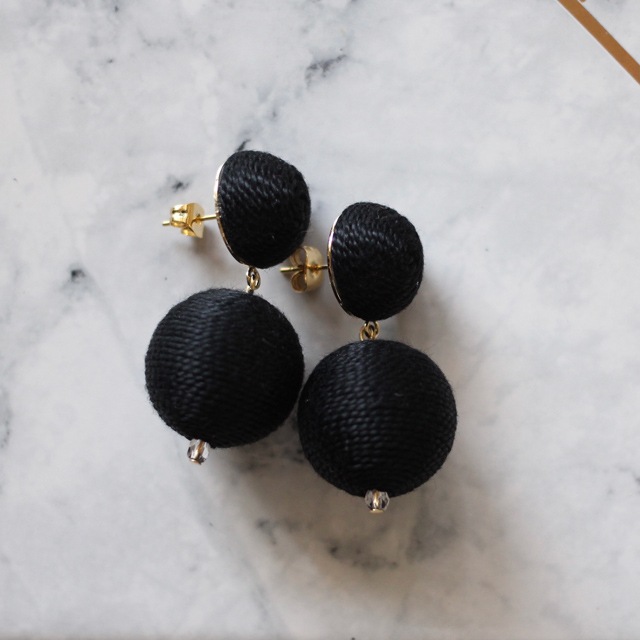 レザージー×1891】受注生産 バスケ ボンボン ピアス or イヤリング ※名