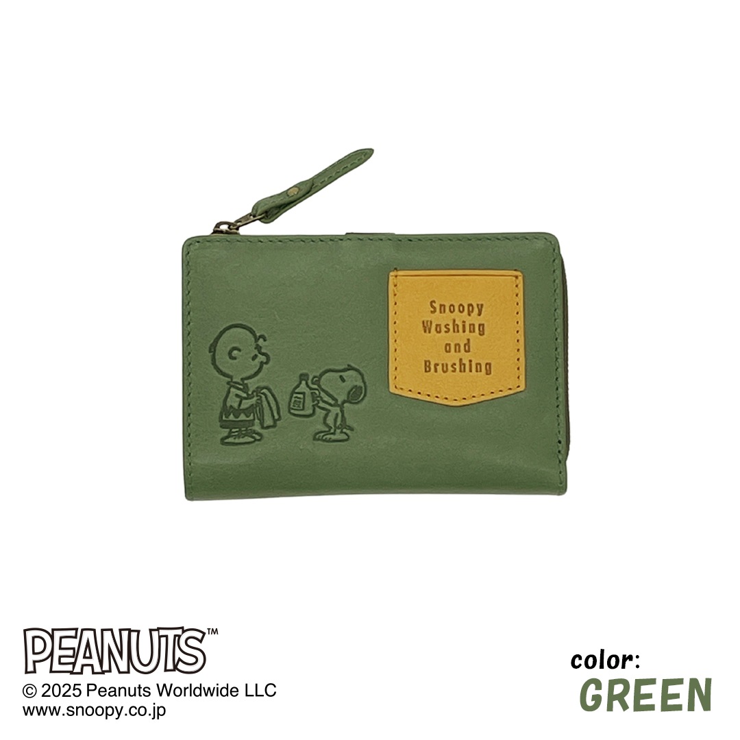 PEANUTS/SNOOPY】スヌーピーの二つ折り財布【Snoopy Washing】［sp-73480］