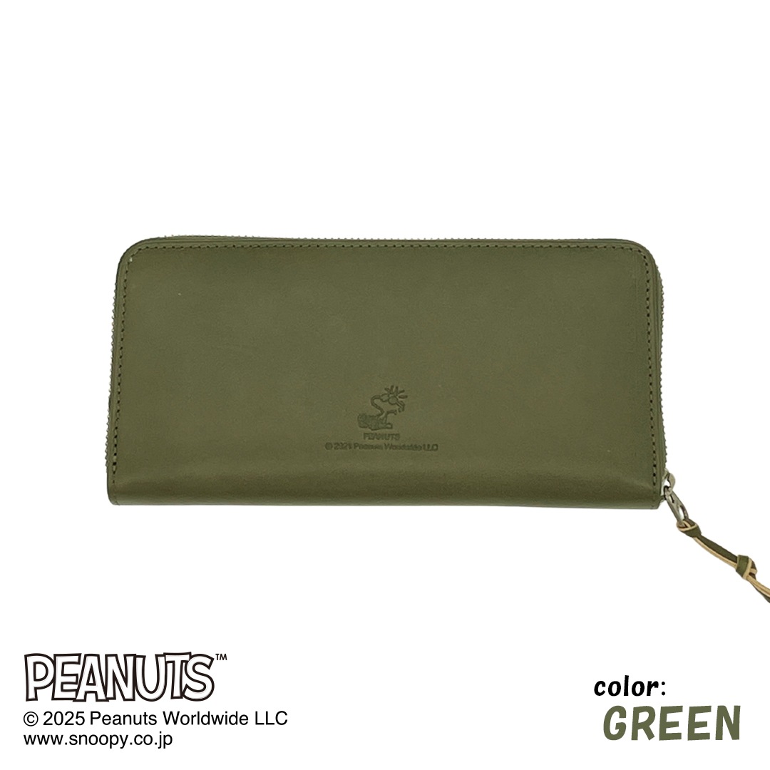 スヌーピー 財布 メンズ 長財布 ラウンド SNOOPY ブランド 本革 牛革