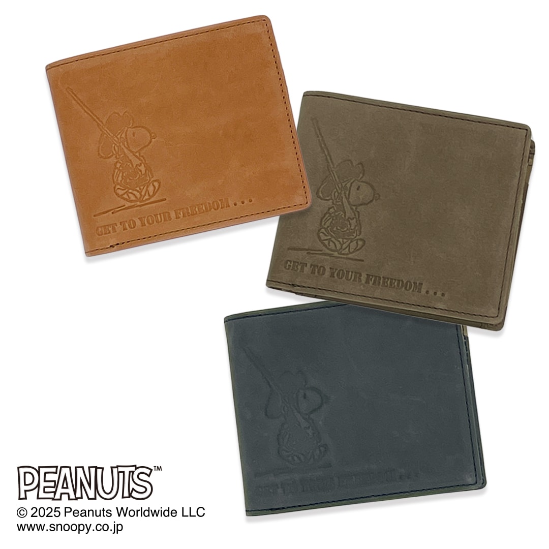 PEANUTS/SNOOPY】スヌーピーの二つ折り財布【FREEDOM】［sp-37259］