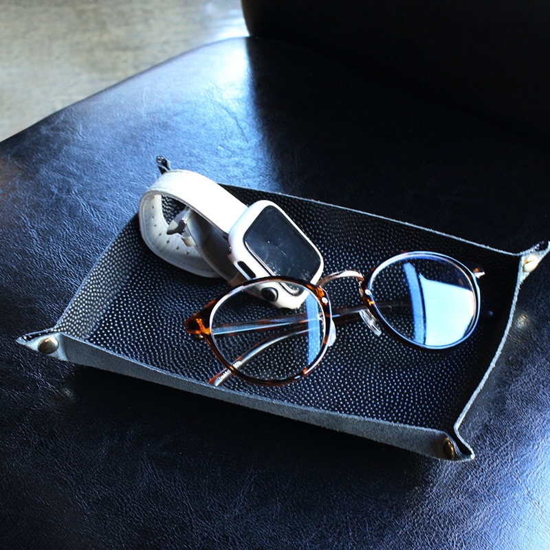 �ڥ쥶������/leather-g�ۥХ����פΥ쥶���ȥ쥤 ��̾�����Բľ��� [basket-tray]