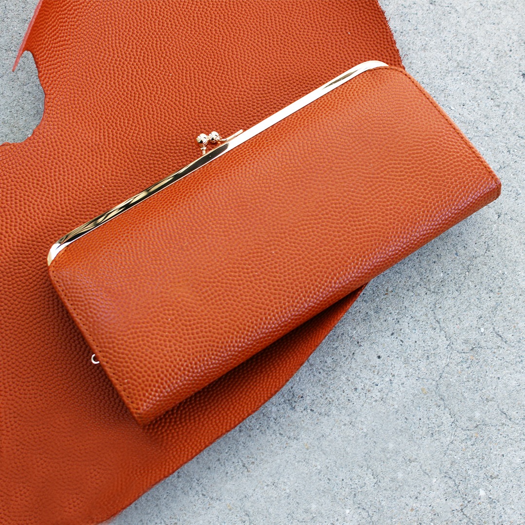 バスケットボール　長財布　レザージー/leather-g バスケ革の長財布 メンズ レディース l字ファスナー スポーツ