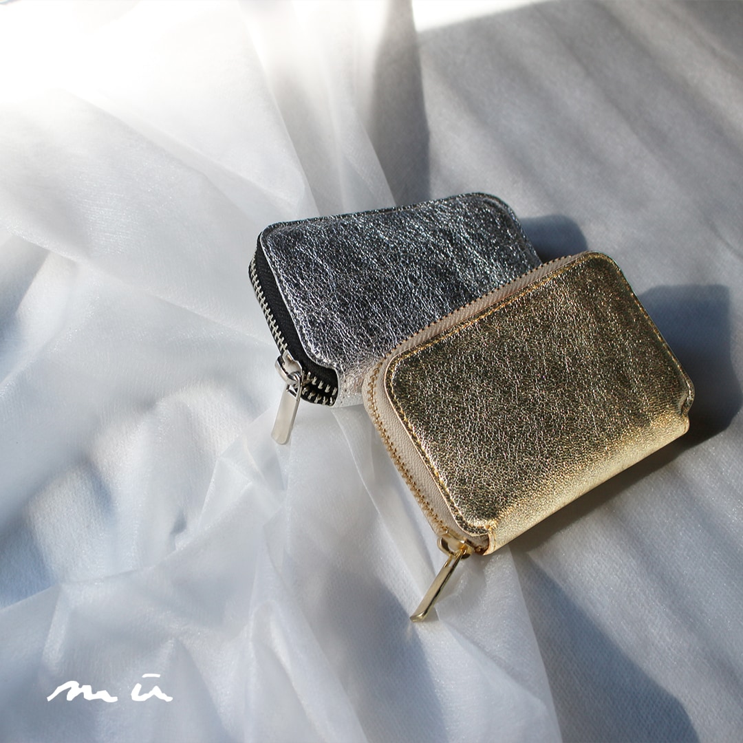 ナダヤ mu コンパクト財布 mu】本革 Rファスナー コンパクト財布 【NEON】［mu-75030］