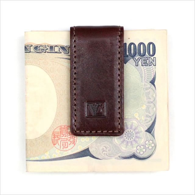 レザージー/leather-g】イタリアンレザーマネークリップ［CA-554］