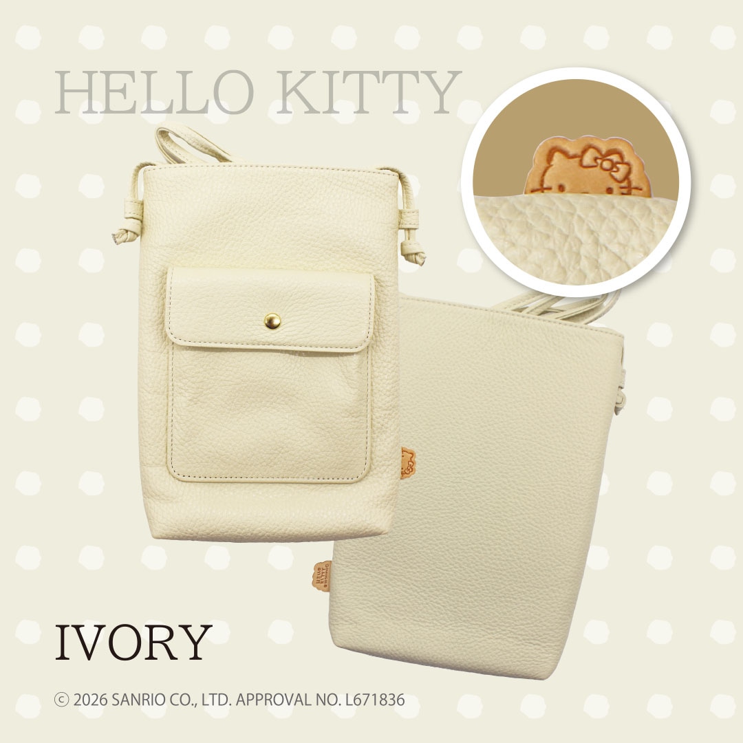 HELLO KITTY/サンリオキャラクターズ】ハローキティ 本革 ポシェット