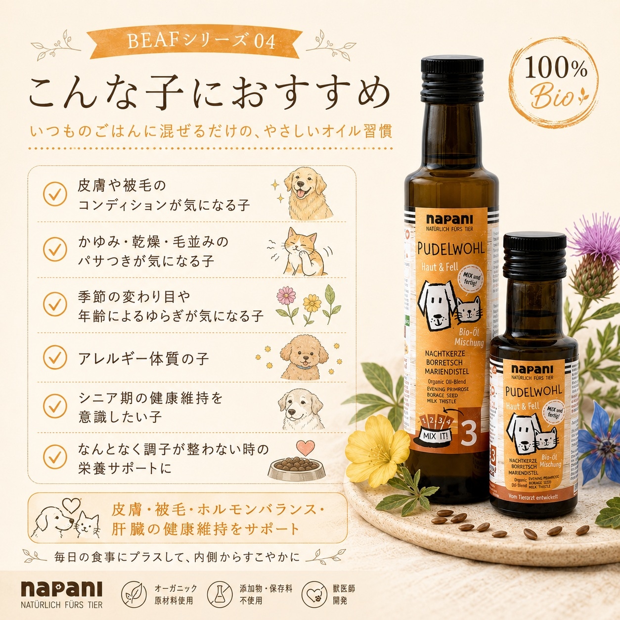オーガニックブレンドオイル プーデルヴォール (Puldewohl) | 犬用