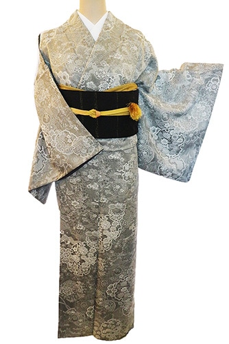 正絹小紋「山岡古都作 総柄雪輪に花」 | 種類から探す,小紋 | きもの 
