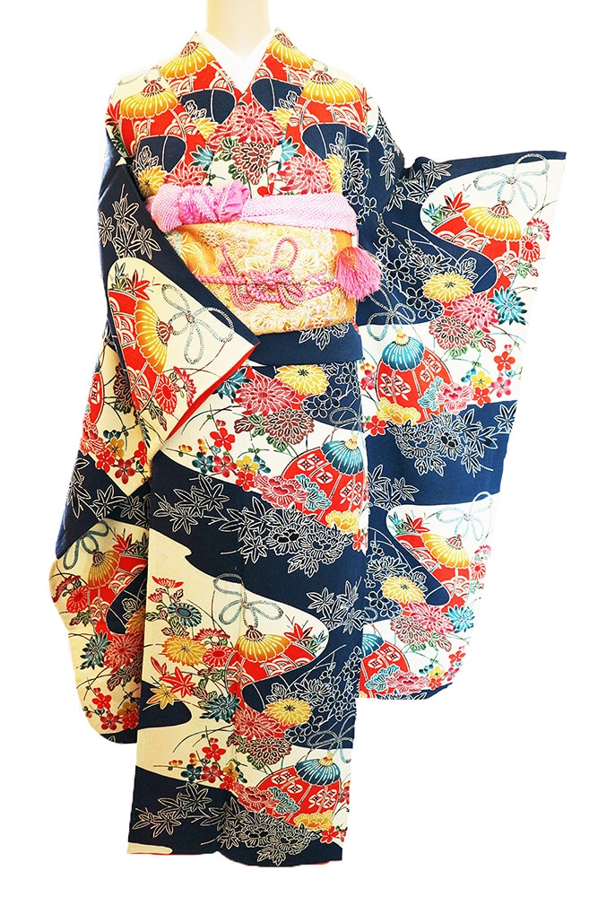 新品□訪問着□丹後ちりめん□女性和服□仕立て上がり□豪華 花柄 華 紅葉