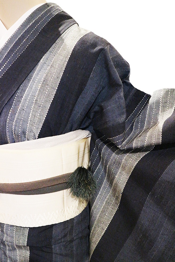 正絹単衣紬「よろけ縞文様」 | 種類から探す,紬 | きものサロン