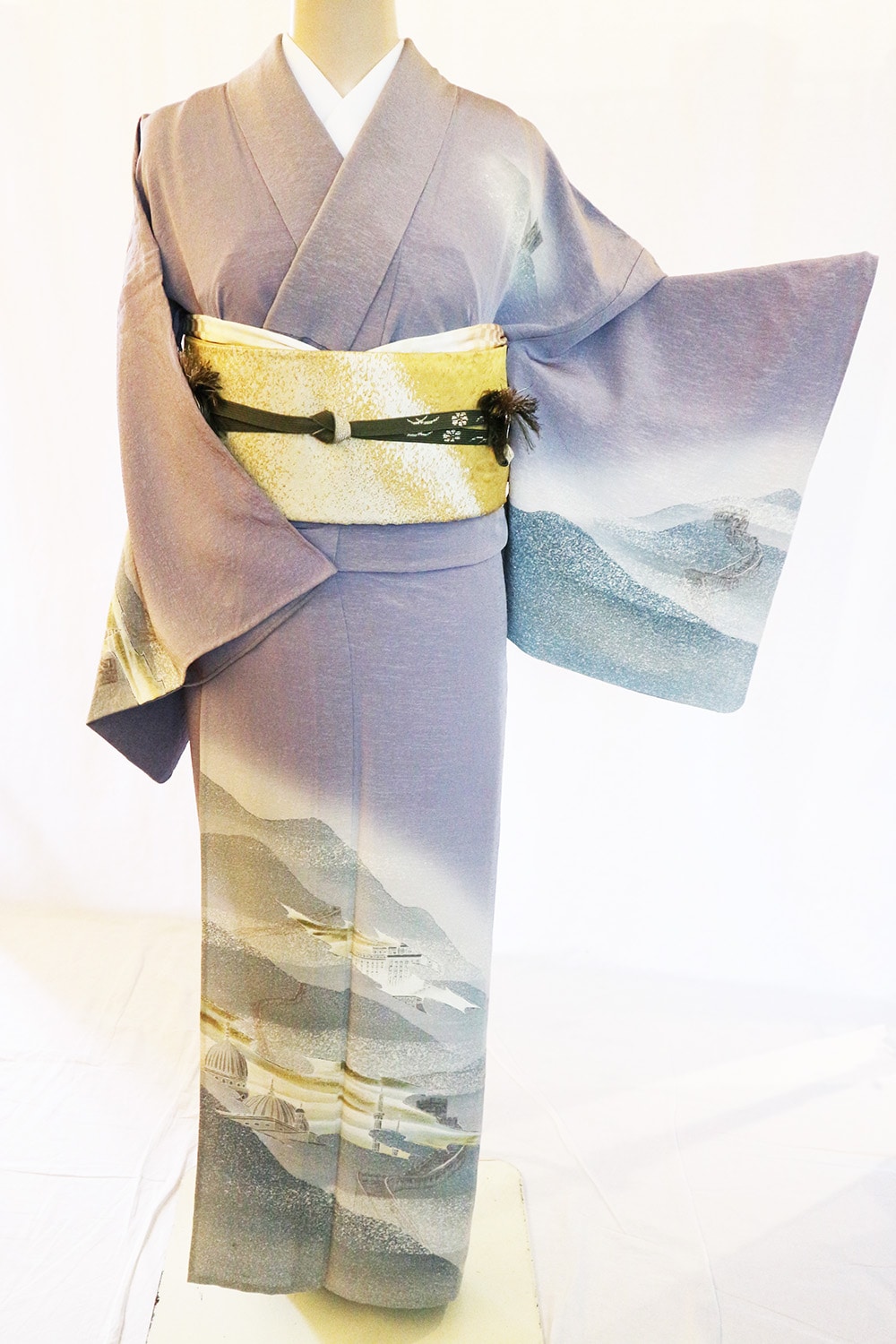 正絹 高級袋帯 丸紋に鳥 工房布れ愛 留袖訪問着に - 浴衣/水着