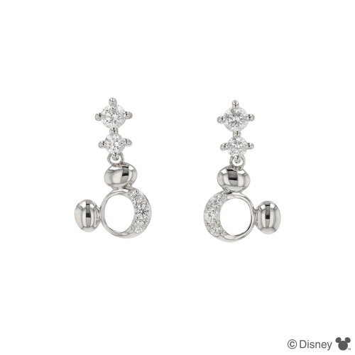 ディズニー］ミッキー ミニー ピアス シルバー WEB限定