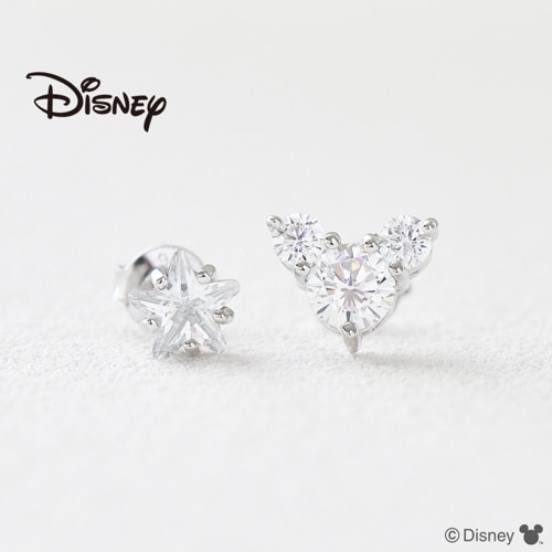 ディズニー] アナと雪の女王 ピアス シルバー キュービック