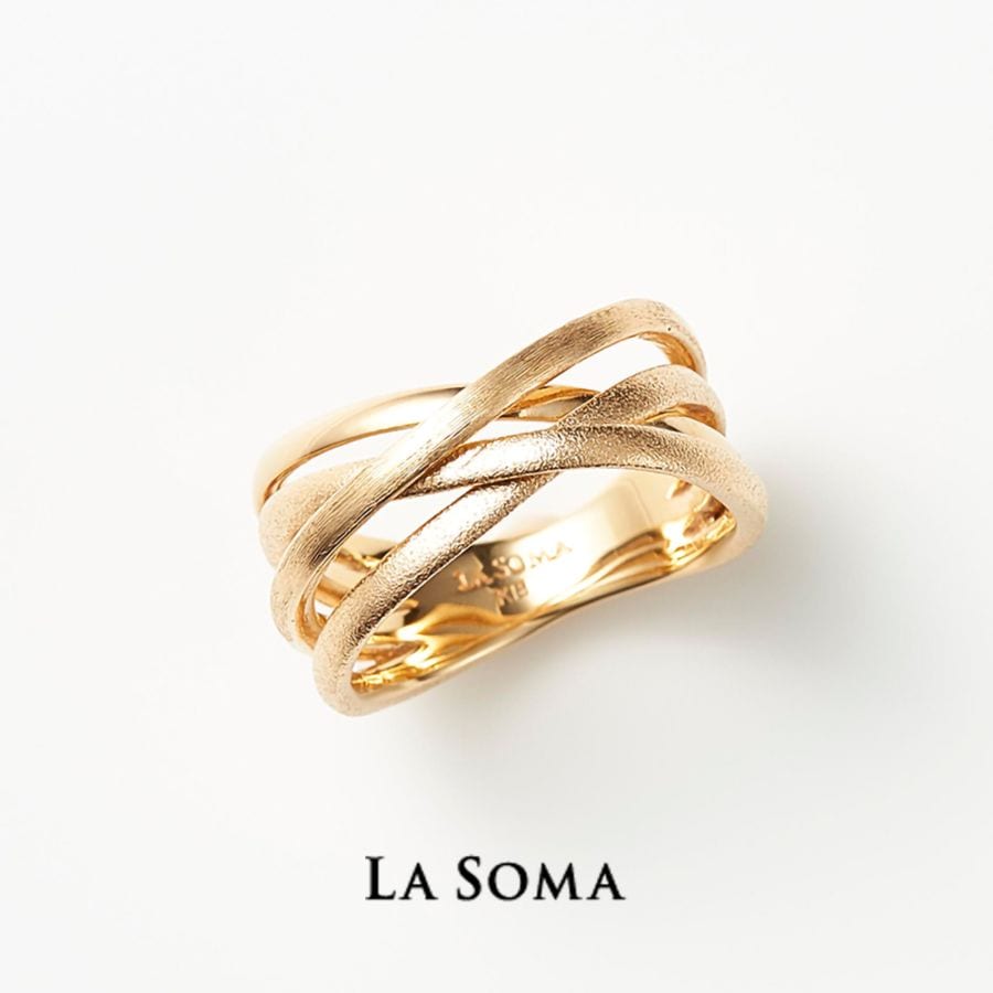 ラ・ソマ] LA SOMA デザート 18金 イエローゴールド リング ボリューム