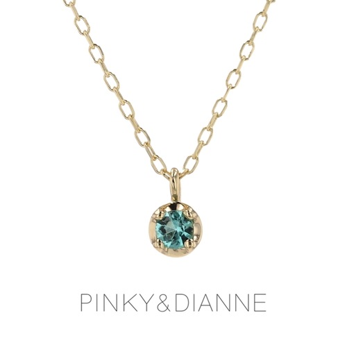 Pinky&Dianne K10 ハート ストーン 色石 ネックレス ピンキー＆ダイアン］ PINKY&DIANNE ペンダント ネックレス