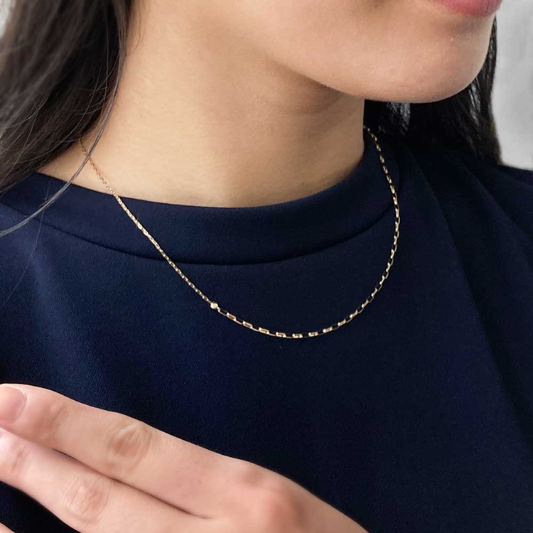 ウィスプ] WISP K10イエローゴールド ネックレスチェーン ダイヤモンド