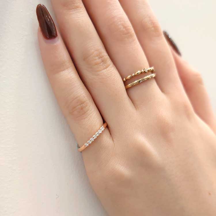 K10リング　WISP ウィスプ] WISP K10イエローゴールド リング ダイヤモンド（FFRWP20335