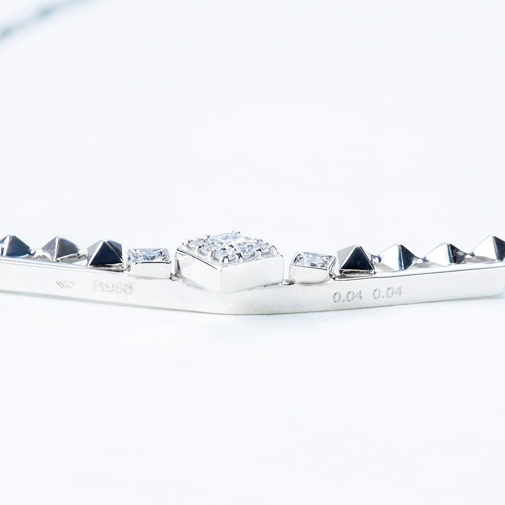 ダイヤモンドライン] DIAMOND LINE プラチナ950/850 ダイヤネックレス
