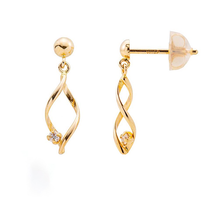 ウィスプ] WISP 10金イエローゴールド ダイヤモンドピアス(FPRWP22766