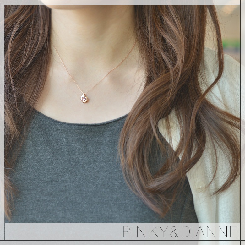 ピンキーアンドダイアン] ペンダント ネックレス 10金 ピンクゴールド