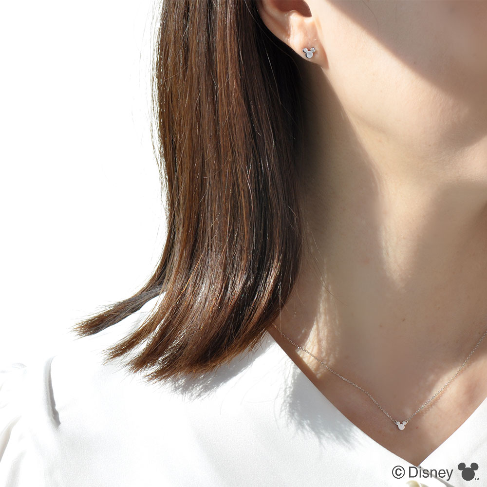 ディズニー] ミッキー / WEB限定品 ペンダント ネックレス プラチナ