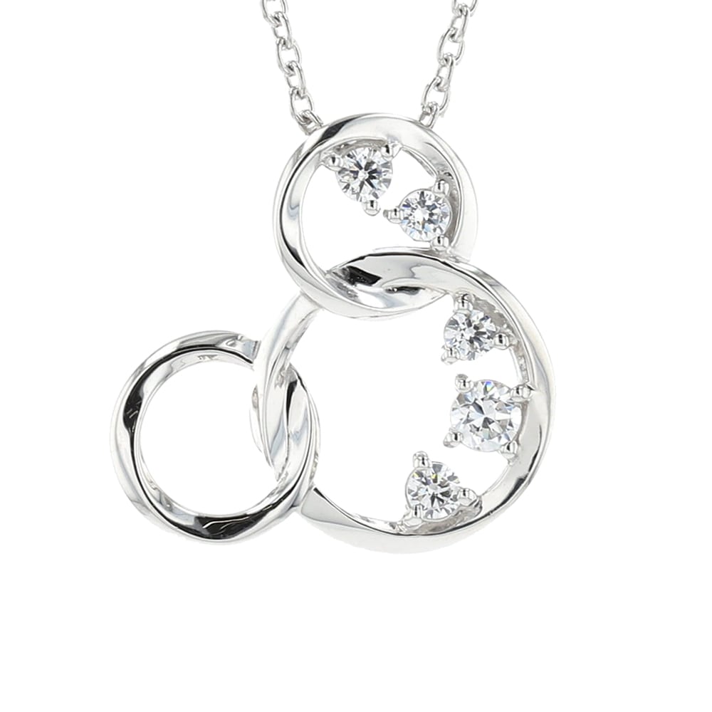 ディズニー] ミッキー / シルバー キュービック ペンダント