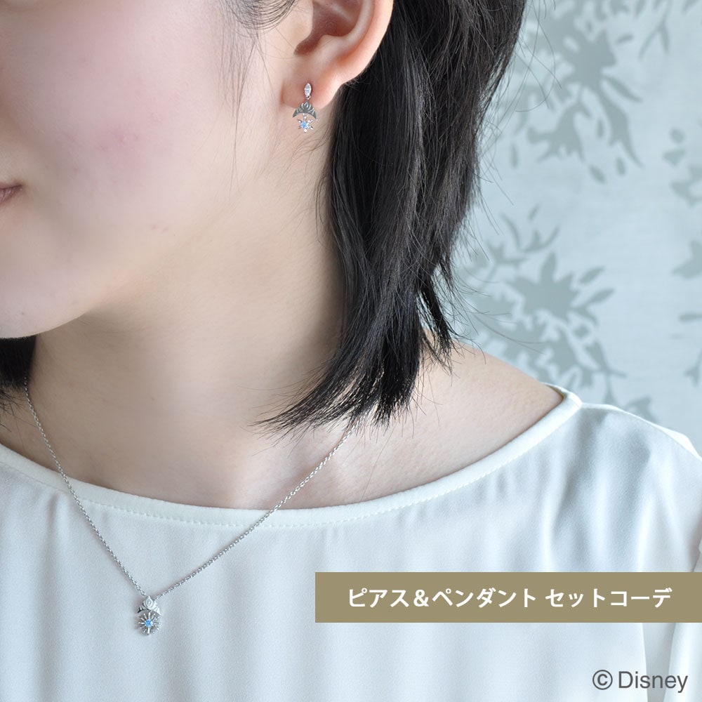 完売】[ディズニー] アナと雪の女王 ピアス シルバー キュービック