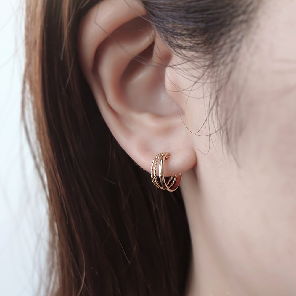 ウィスプ] WISP K18イエローゴールドフープピアス（GPRWP22656