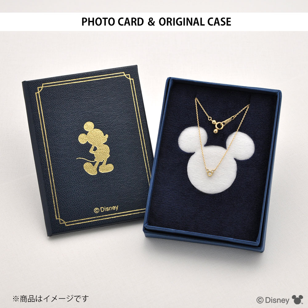 ディズニー] ミッキー ペンダント ネックレス ダイヤモンド 18金