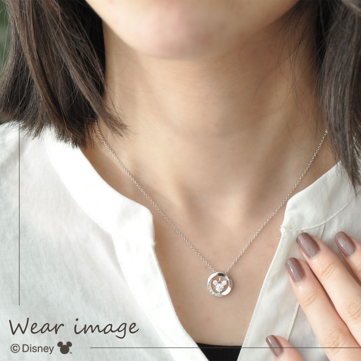 ディズニー] WEB限定 ミッキー ペンダント ネックレス ラウンド