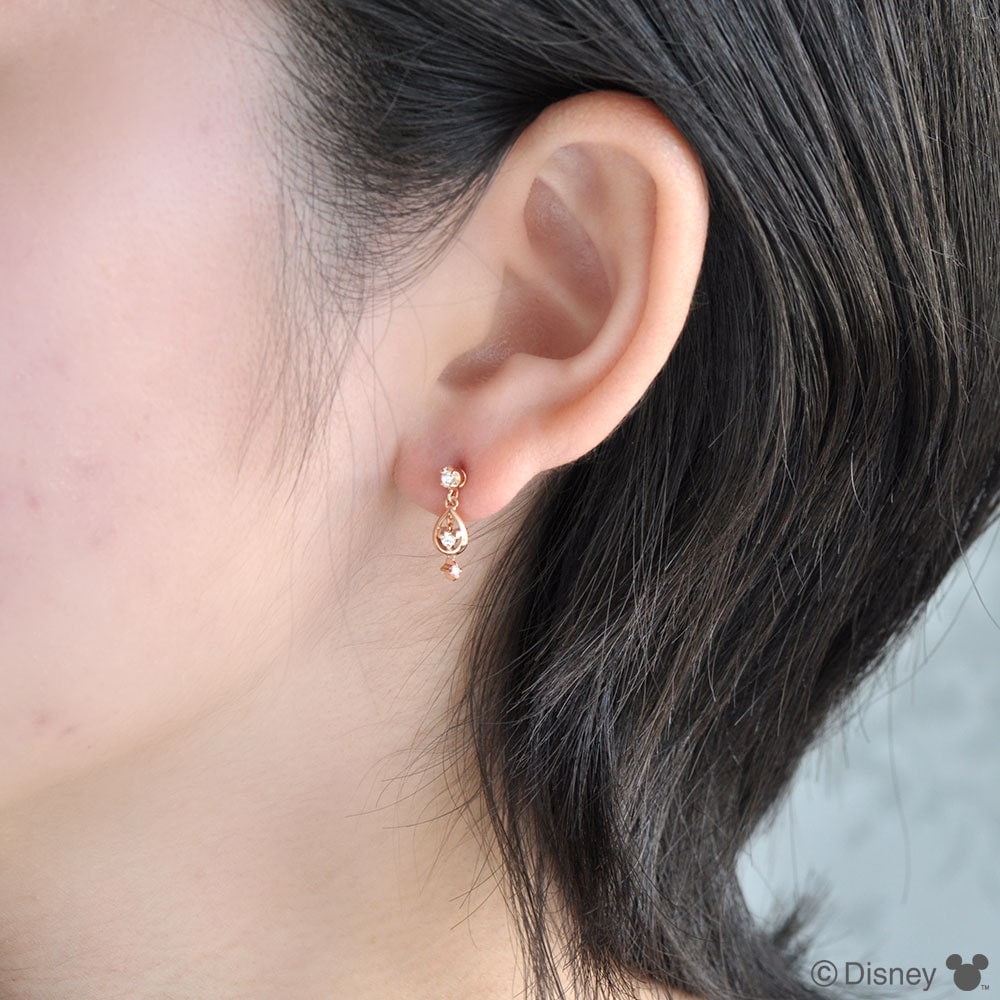 NAGAHORI ミッキーマウス ピアス ディズニー] ミッキー / シルバー ピンクゴールドコーティング