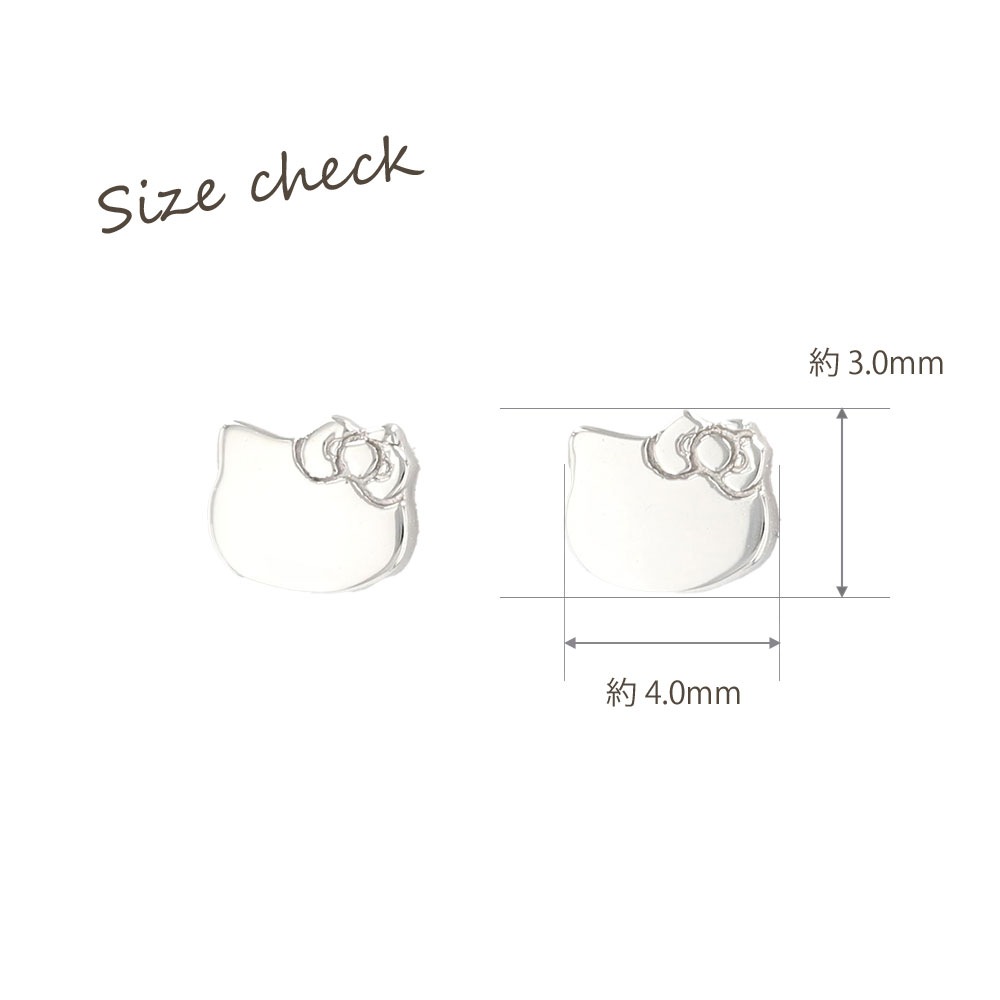 ハローキティ] Hello Kitty プラチナ900ハローキティピアス フェイス