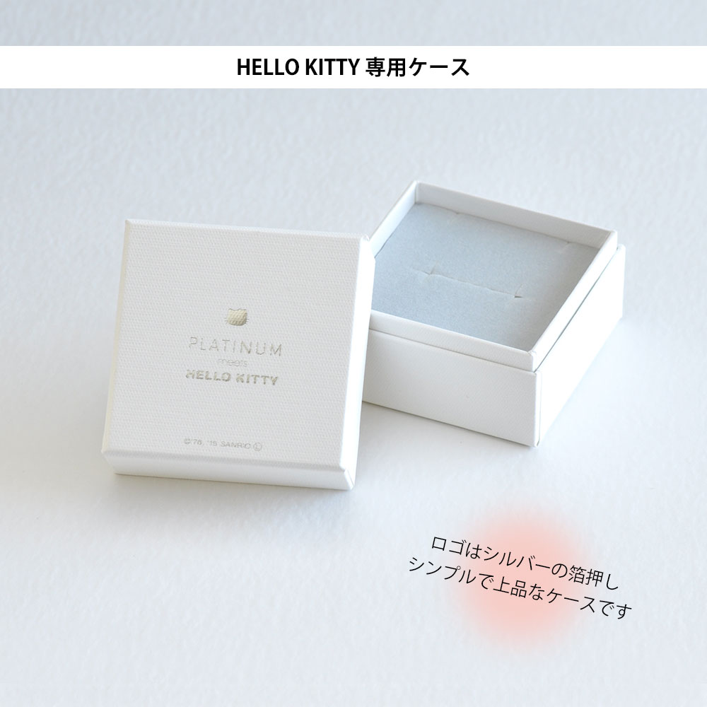 ハローキティ] Hello Kitty プラチナ900ハローキティピアス リボン