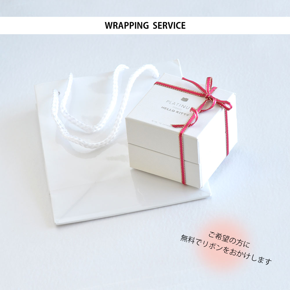 ハローキティ] Hello Kitty プラチナ900ハローキティピアス リボン