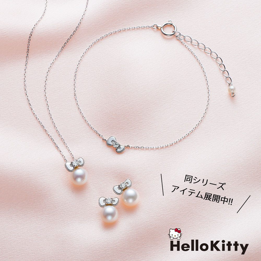 ハローキティ] Hello Kitty プラチナ900ハローキティピアス リボン