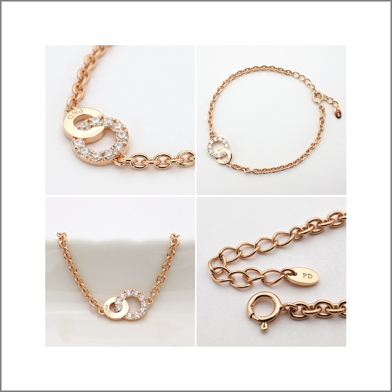 ピンキーアンドダイアン] ブレスレット シルバー キュービック